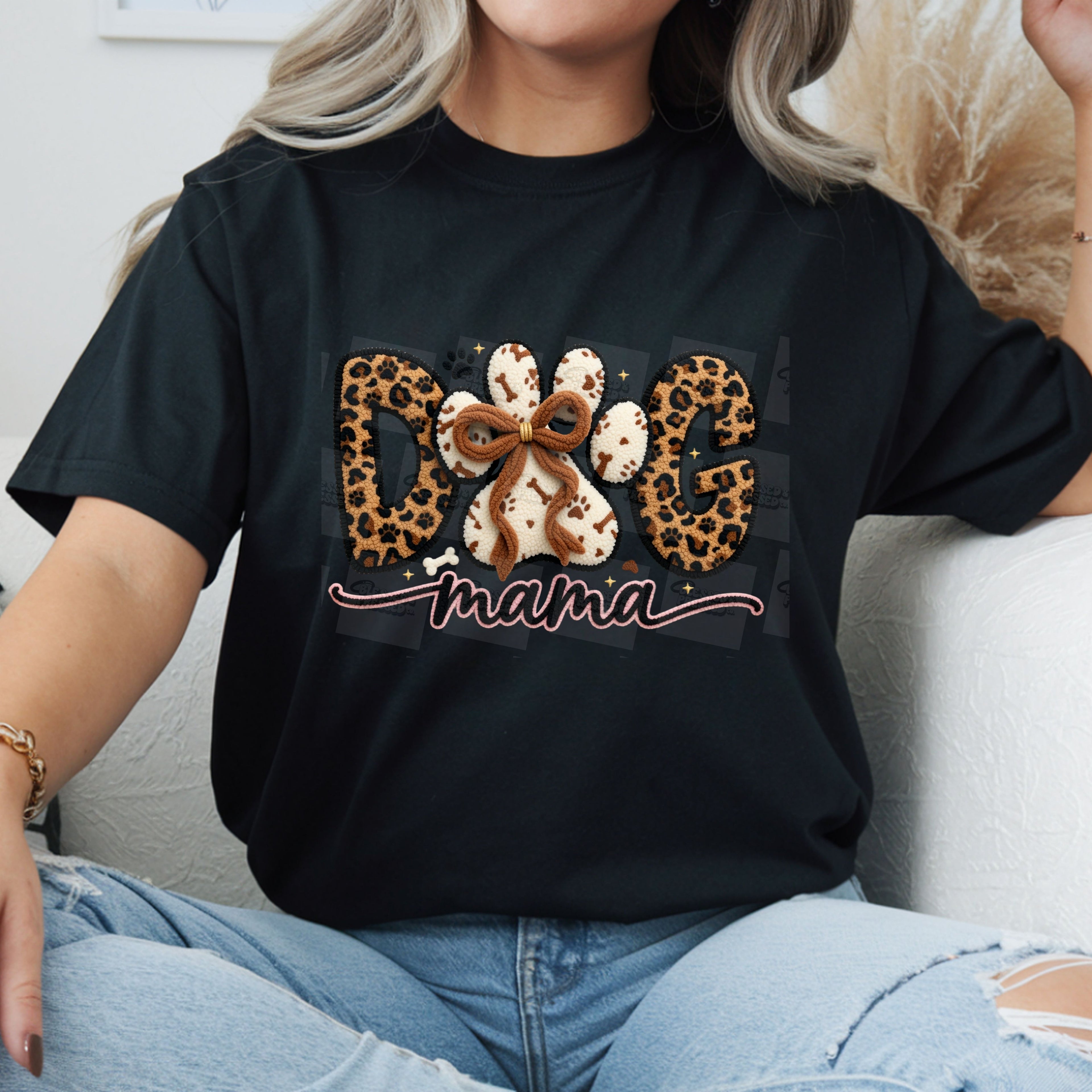Dog Mama Leopard Design