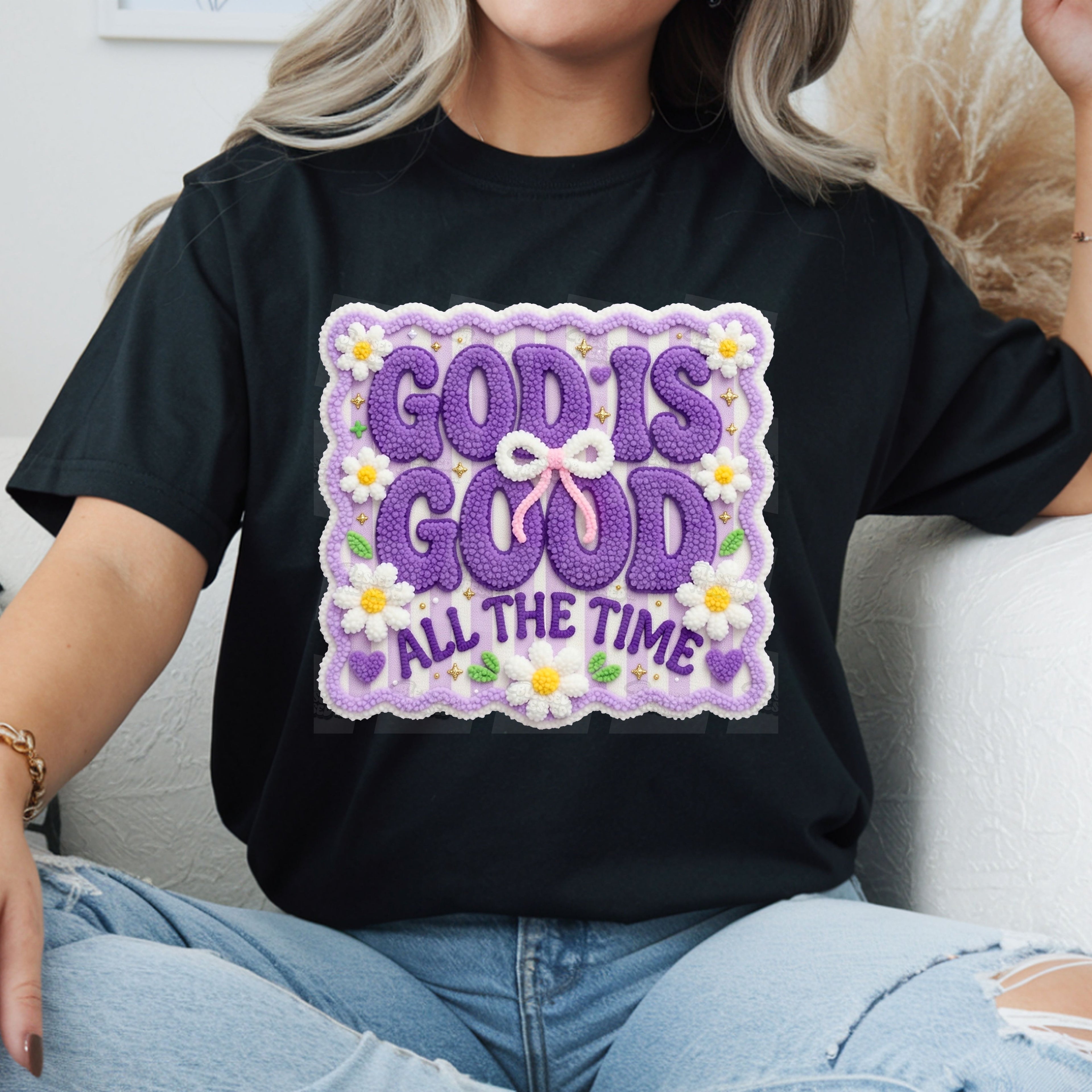 God Is Good All the Time Faux Yarn Design