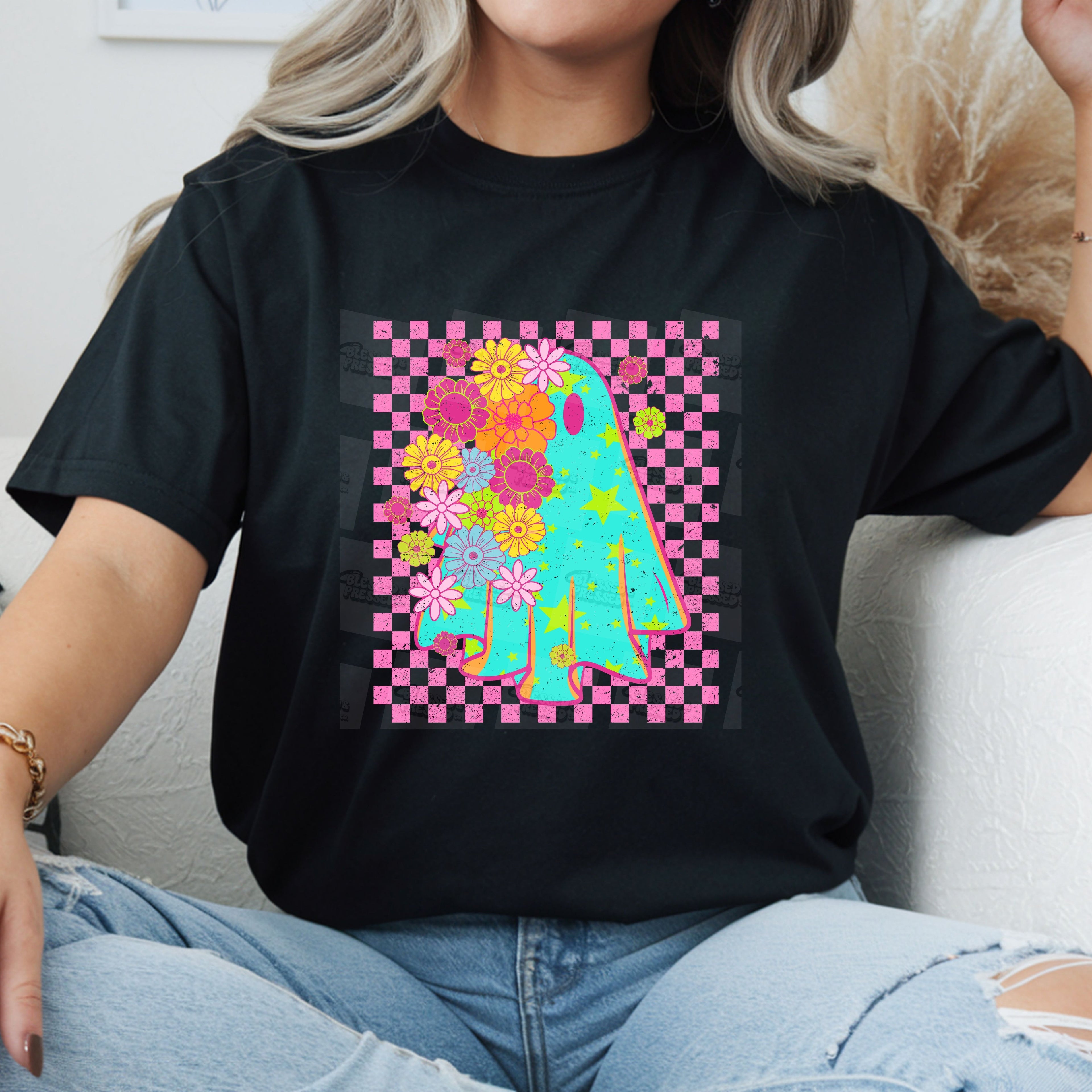 Retro Floral Ghost Design