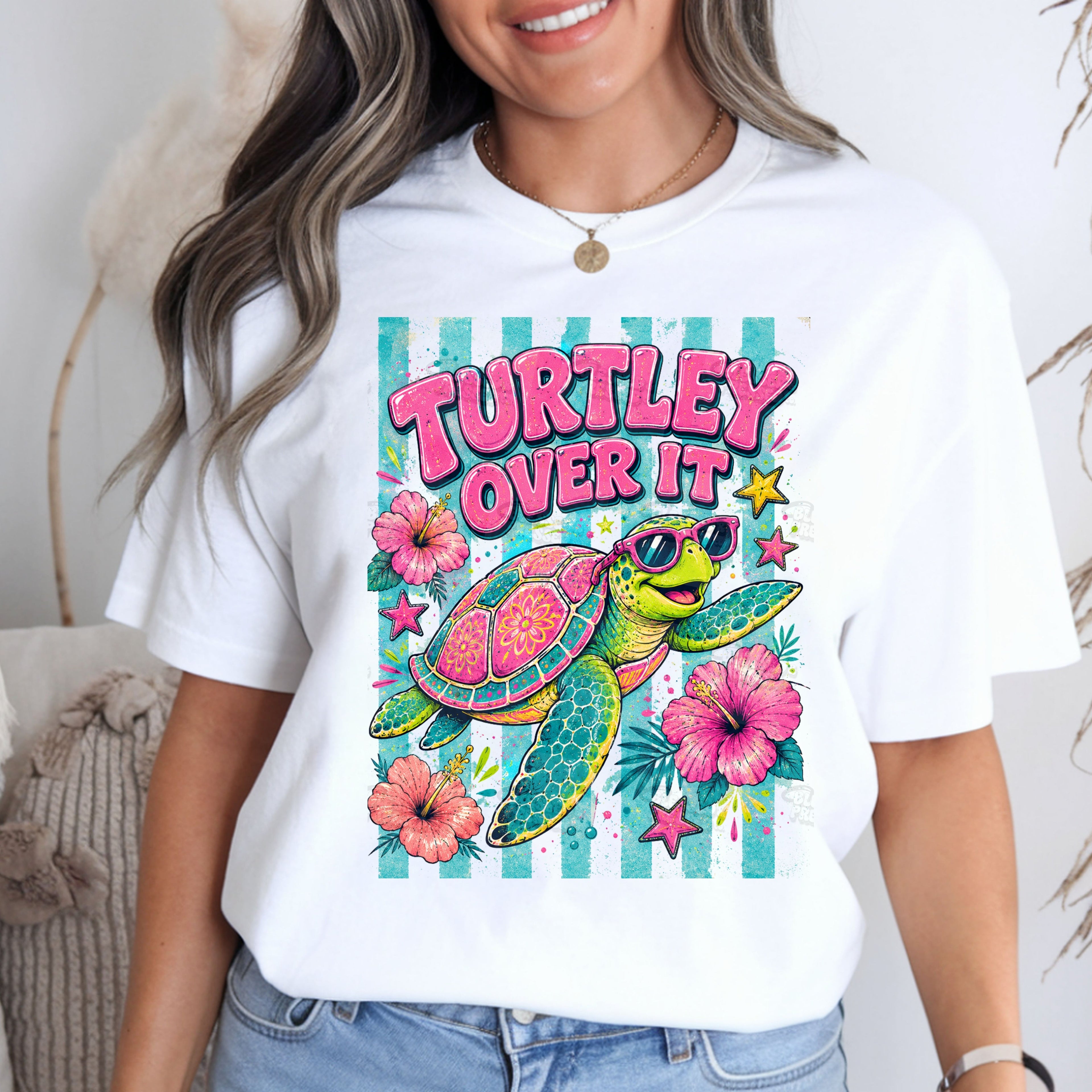 Turtley Over It Funny Turtle Design