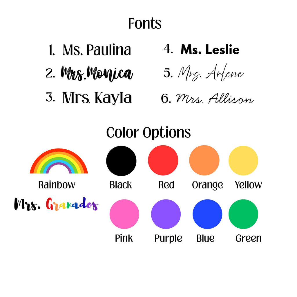 Personalized Teacher Vertical ID Holder