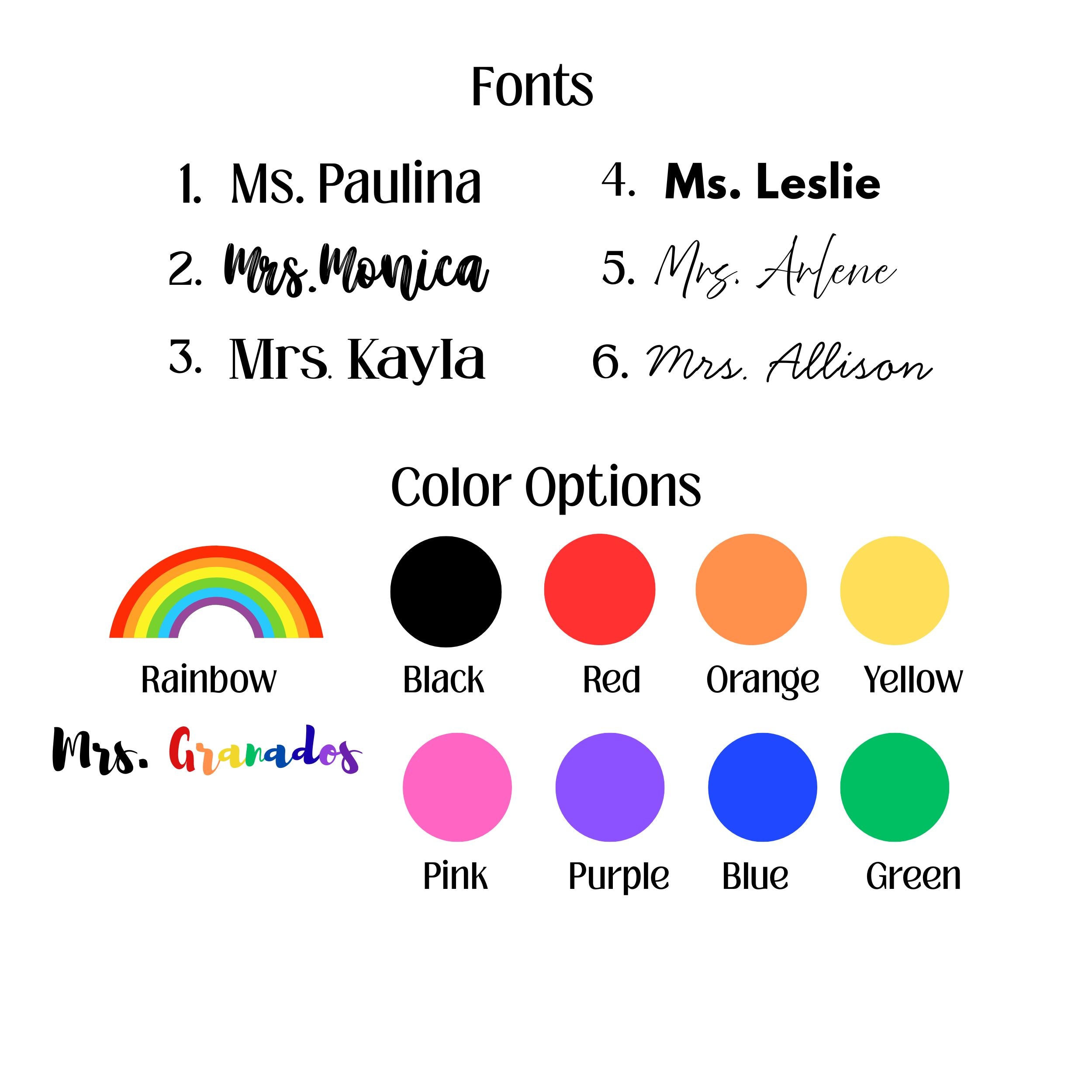Personalized Teacher Vertical ID Holder