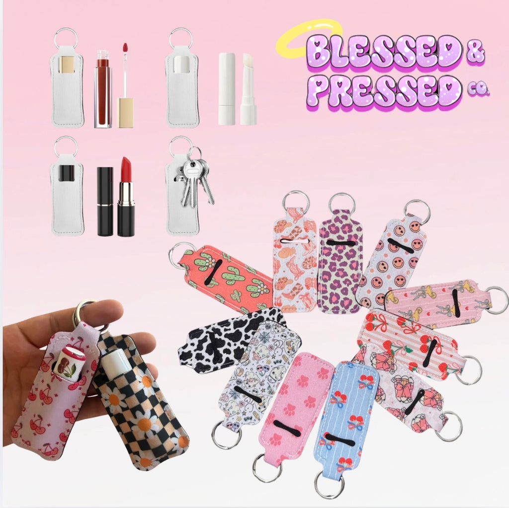 Aesthetic Lip Balm & Lipstick Holder Keychain