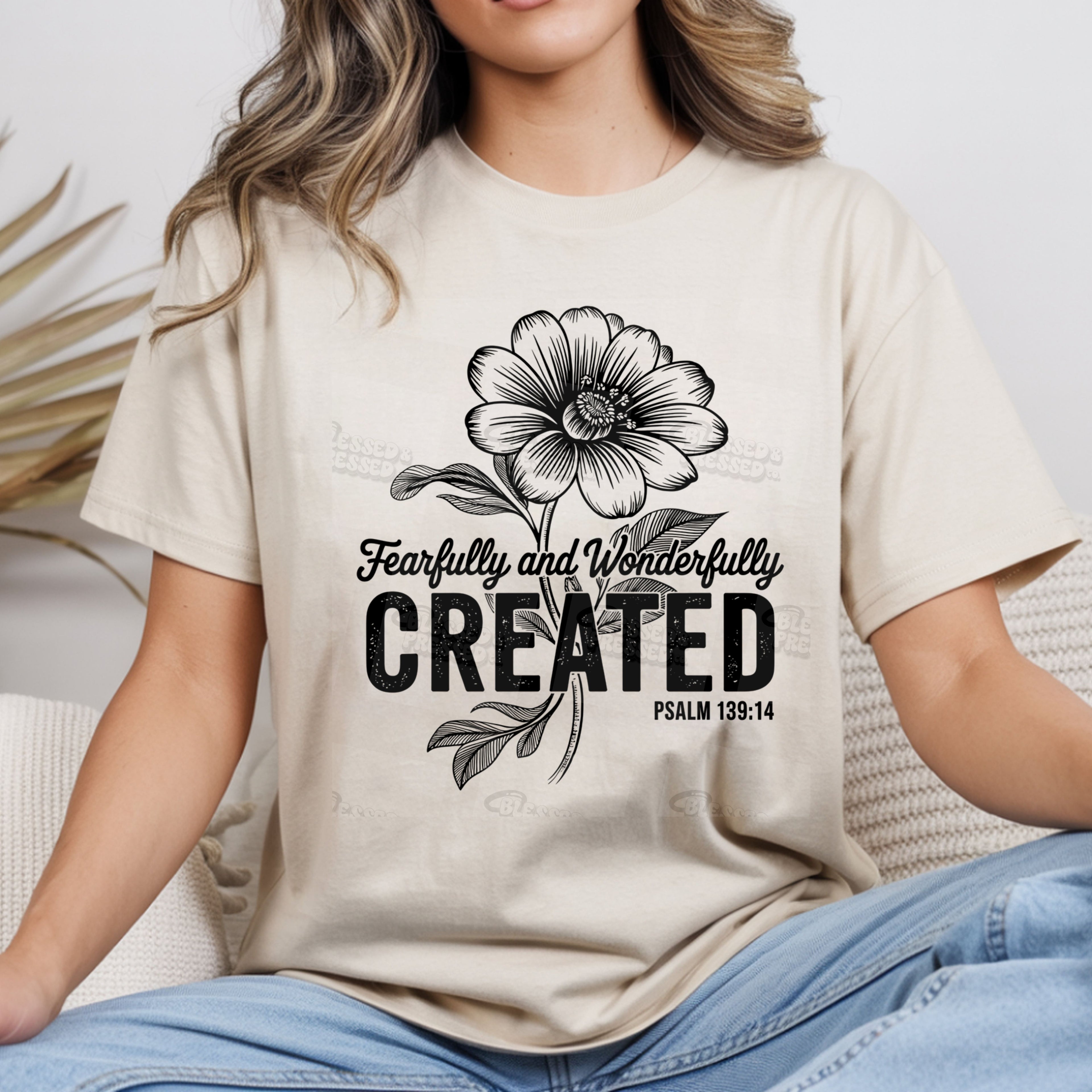 Fearfully & Wonderfully Made Psalm 139:14 Floral Design