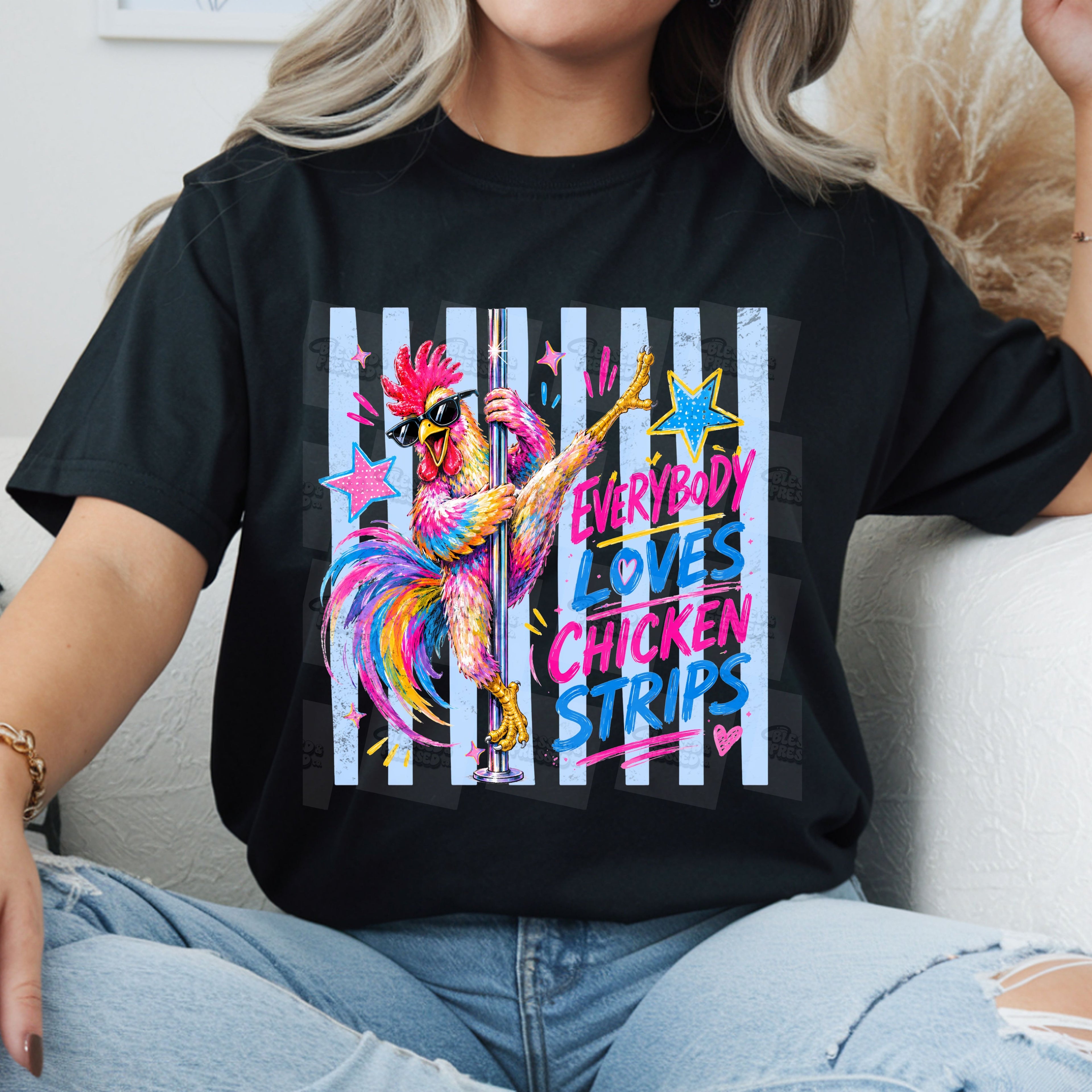 Everybody Loves Chicken Strips Funny Chicken Design